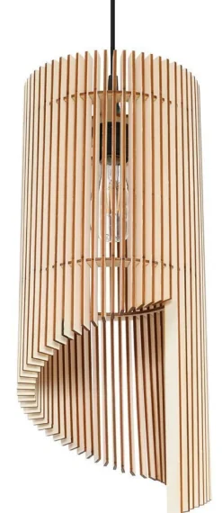 Wohnzimmerlampen|Holzlampen*Sollux Hängelampe Holz Modern wohnlich E27 TEDUSIA Wohnzimmer