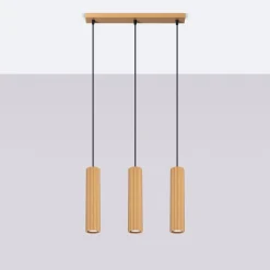 Sollux Hängelampe in Gold B: 45 cm H: max. 98 cm 3-flammig GU10< Hängelampen|Wohnzimmerlampen