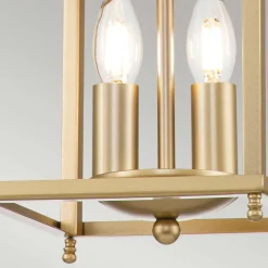 Elstead Hängelampe in Messing 20,3 cm breit H: max. 226,1 cm 2x E14< Schlafzimmer Lampen|Rustikale Lampen