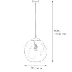 Hängelampen|Esszimmer Lampen*TK Lighting Hängelampe in Schwarz Kugel Esszimmer Leuchte E27