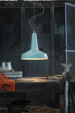 Ferroluce Hängelampe Keramik E27 D: 35 cm H: max. 133 cm rund< Bürolampen|Wohnzimmerlampen