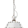 Wohnzimmerlampen|Keramiklampen*Ferroluce Hängelampe Keramik E27 H: max. 110 cm Weiß Shabby Antik