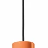 Wohnzimmerlampen|Esszimmer Lampen*Ferroluce Hängelampe Keramik E27 rund D: 8 cm Orange Retro ENRICO