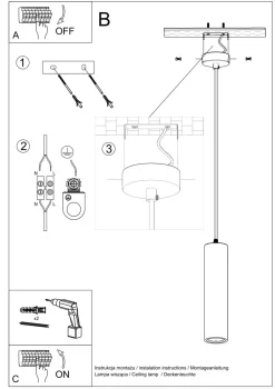 Sollux Hängelampe Keramik Weiß Ø 7,5 cm schmal bemalbar GU10< Wohnzimmerlampen|Keramiklampen