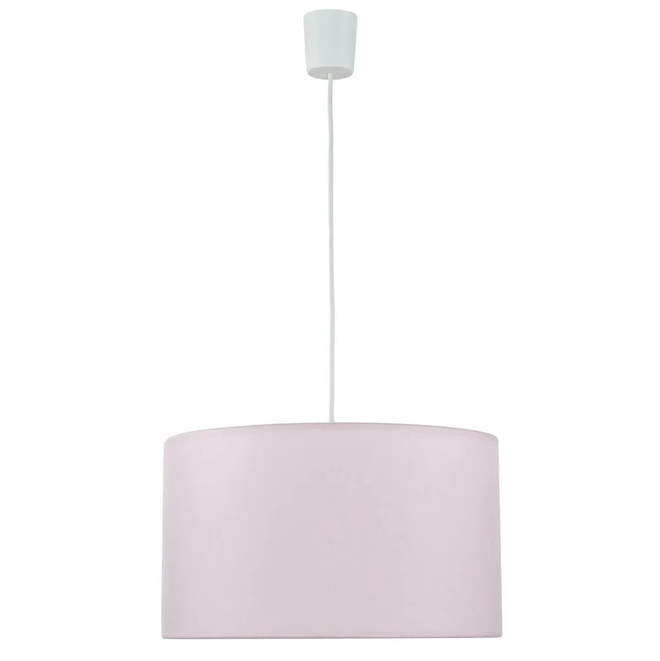 Kinderzimmerlampen|Kinderlampen*TK Lighting Hängelampe Kinder Baby Rosa Ø 40 cm rund Stoffschirm