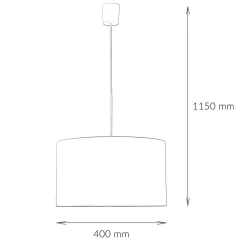 Kinderzimmerlampen|Kinderlampen*TK Lighting Hängelampe Kinder Baby Rosa Ø 40 cm rund Stoffschirm