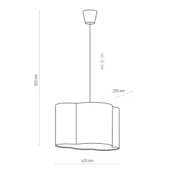 TK Lighting Hängelampe Kinder Metall Stoff E27 Weiß Blau<Kinder Hängelampen|Esszimmer Lampen
