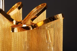 Hängelampen|Bürolampen*Invicta Interior Hängelampe Klassisch Metall in Gold E14 120 cm lang