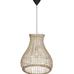 Hängelampen|Wohnzimmerlampen*By Rydéns Hängelampe Korb Boho 49 cm breit E27 aus Seegras Metall