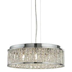 Hängelampen|Wohnzimmerlampen*Searchlight Hängelampe Kristall Ø 48 cm H: max. 135 cm verstellbar 7x G9