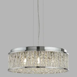 Hängelampen|Wohnzimmerlampen*Searchlight Hängelampe Kristall Ø 48 cm H: max. 135 cm verstellbar 7x G9