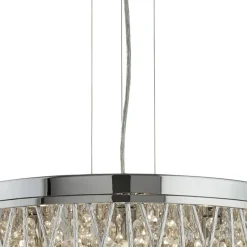Hängelampen|Wohnzimmerlampen*Searchlight Hängelampe Kristall Ø 48 cm H: max. 135 cm verstellbar 7x G9