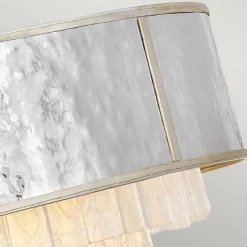 Hängelampen|Schlafzimmer Lampen*Elstead Hängelampe Kristall Edelstahl Ø 66 cm H: max. 386,2 cm rund