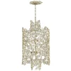 Hängelampen|Wohnzimmerlampen*Elstead Hängelampe Kristall Metall in Blattsilber THYMI