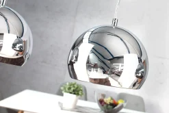 Invicta Interior Hängelampe Kugel Chrom Esszimmer Lampe 3-flammig< Hängelampen|Esszimmer Lampen