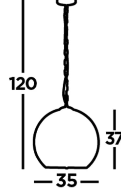 Hängelampen|Esszimmer Lampen*Searchlight Hängelampe Kugelschirm Schwarz Rauchgrau E14 D: 35 cm