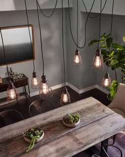 Industrie Lampen|Vintage Lampen*Elstead Hängelampe LANA Bronze Antik Ø13cm Pendelleuchte