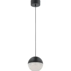 Elstead Hängelampe LED rund D: 20 cm Kugelschirm Schwarz< Hängelampen|Led Lampen