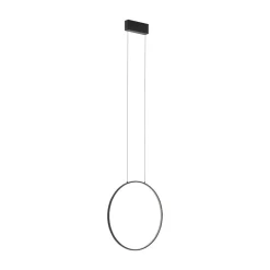 Led Lampen|Schlafzimmer Lampen*Nowodvorski Hängelampe LED Schwarz 3000 K 560 lm Ring Ø 45 cm