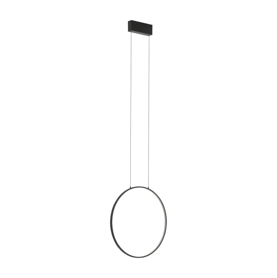 Led Lampen|Schlafzimmer Lampen*Nowodvorski Hängelampe LED Schwarz 3000 K 560 lm Ring Ø 45 cm