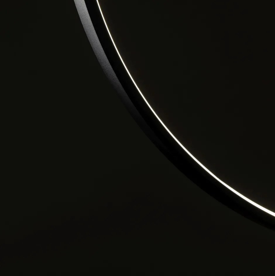 Led Lampen|Schlafzimmer Lampen*Nowodvorski Hängelampe LED Schwarz 3000 K 560 lm Ring Ø 45 cm