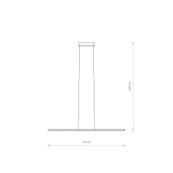 Metall Lampen|Wohnzimmerlampen*Nowodvorski Hängelampe LED Schwarz 3000 K 1000 lm B: 120 cm lang