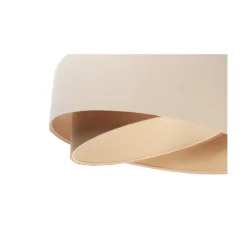 BPS Koncept Hängelampe Leinen E27 rund Ø 50 cm Creme Beige wohnlich< Bürolampen|Schlafzimmer Lampen