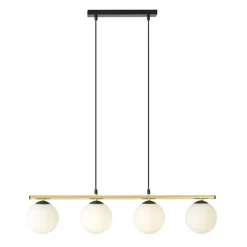 Emibig Hängelampe länglich Kugelschirm verstellbar 4x E14< Hängelampen|Küchenlampen