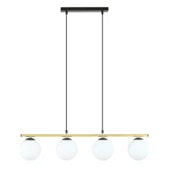 Emibig Hängelampe länglich Kugelschirm verstellbar 4x E14< Hängelampen|Küchenlampen