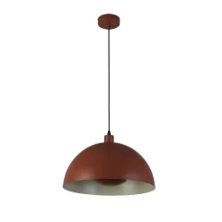 Wohnzimmerlampen|Esszimmer Lampen*Searchlight Hängelampe Loft E27 bis 60 W Ø40 cm Metall in Orange