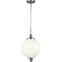 Hängelampen|Wohnzimmerlampen*Elstead Hängelampe LORIN in Silber Ø30cm kürzbar Leuchte