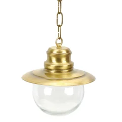 Lido Hängelampe Messing Glas außen Maritim robust PELLA< Außenleuchten Antik|Außenleuchten Messing