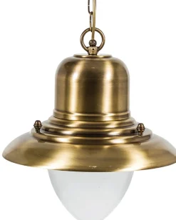 Außenleuchten Antik|Rustikale Lampen*Lido Hängelampe Messing IP43 Maritim elegant IKARIA
