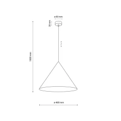 Hängelampen|Esszimmer Lampen*TK Lighting Hängelampe Metall Ø 50 cm H: max. 170 cm Gelb E27 Retro