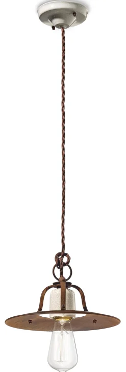 Wohnzimmerlampen|Keramiklampen*Ferroluce Hängelampe Metall Ø 25 cm H: max. 132 cm E27 rund