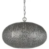 Searchlight Hängelampe Metall Ø 39 cm Orientalisch in Nickel E27< Hängelampen|Esszimmer Lampen