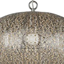 Searchlight Hängelampe Metall Ø 39 cm Orientalisch in Nickel E27< Hängelampen|Esszimmer Lampen
