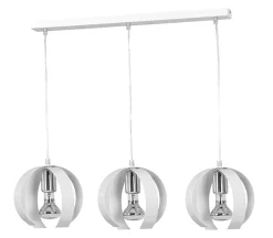 Hängelampen|Esszimmer Lampen*Emibig Hängelampe Metall 66cm lang Weiß Esstisch DANI