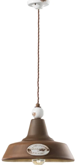 Ferroluce Hängelampe Metall E27 Ø 35 cm H: max. 150 cm rund< Wohnzimmerlampen|Metall Lampen