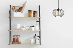 Hängelampen|Bürolampen*Belis Hängelampe Metall E27 rund Ø25 cm Schwarz Retro Design