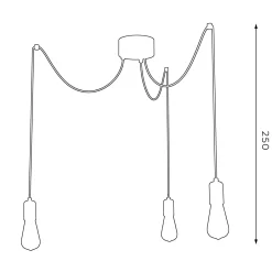 Luminex Hängelampe Metall 3-flammig Modern groß flexibel< Hängelampen|Esszimmer Lampen
