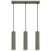 Hängelampen|Wohnzimmerlampen*Sollux Hängelampe Metall 3-flammig GU10 B: 45 cm in Grün Modern