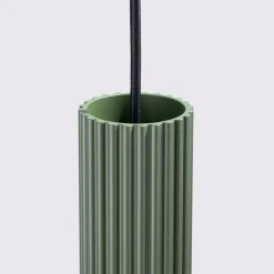 Hängelampen|Wohnzimmerlampen*Sollux Hängelampe Metall 3-flammig GU10 B: 45 cm in Grün Modern