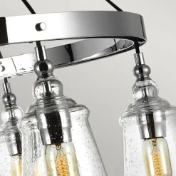 Elstead Hängelampe Metall Glas Ø 94,3 cm H: max. 235 cm 6x E27< Hängelampen|Bürolampen