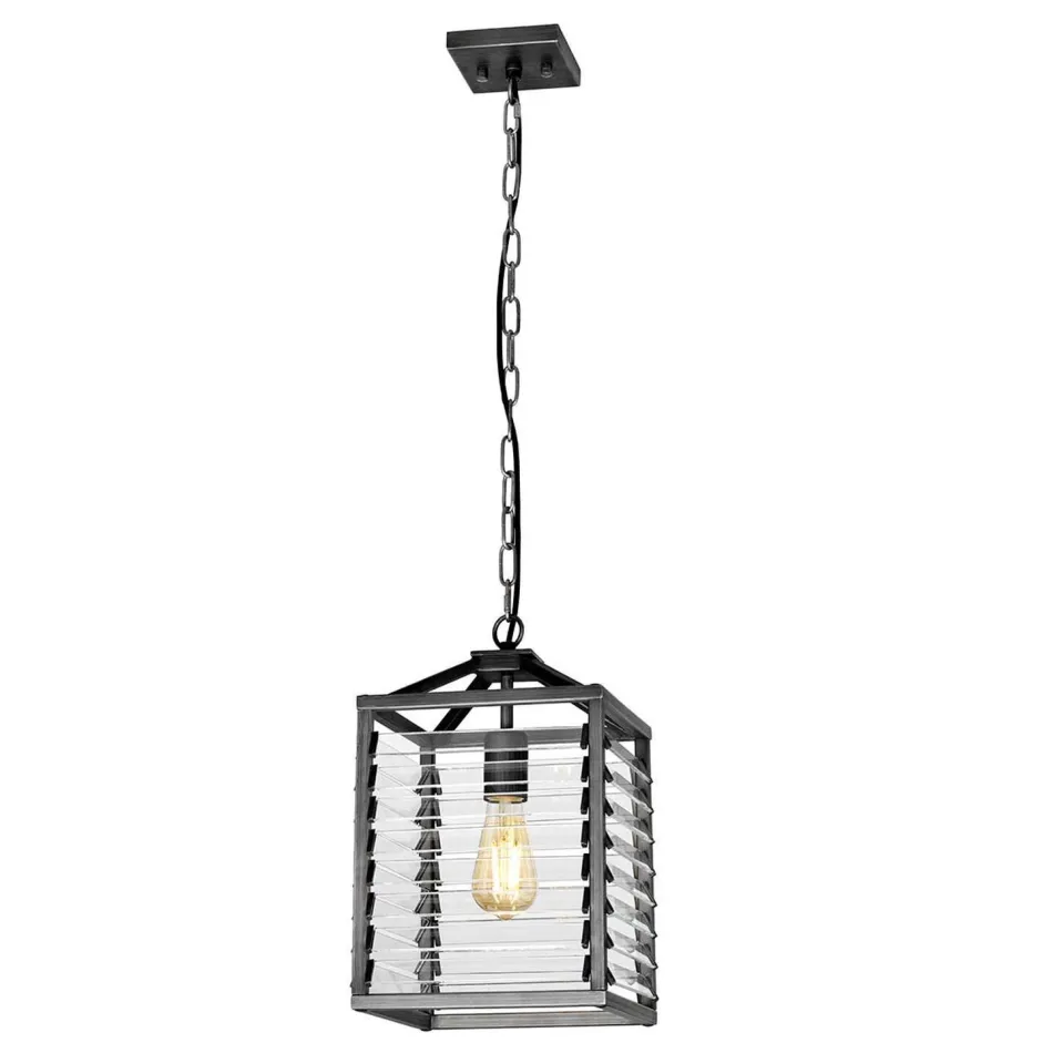 Wohnzimmerlampen|Esszimmer Lampen*Elstead Hängelampe Metall Glas 25 cm breit H: max. 200,3 cm E27
