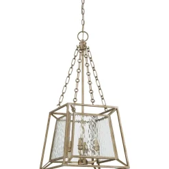 Elstead Hängelampe Metall Glas in Gold antik OLAVA< Hängelampen|Glaslampen