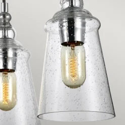 Hängelampen|Bürolampen*Elstead Hängelampe Metall Glas rund Ø 72,7 cm H: max. 232,4 cm