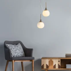 Hängelampen|Esszimmer Lampen*Maytoni Hängelampe Metall Glas rund D: 15 cm H: max. 153 cm E14