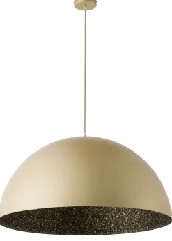 Wohnzimmerlampen|Esszimmer Lampen*Sigma Hängelampe Metall Gold Schwarz E27 Ø35 cm rund stylisch