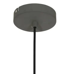Steinhauer Hängelampe Metall Grau L:50 cm rund E27 Modernes Design< Hängelampen|Bürolampen